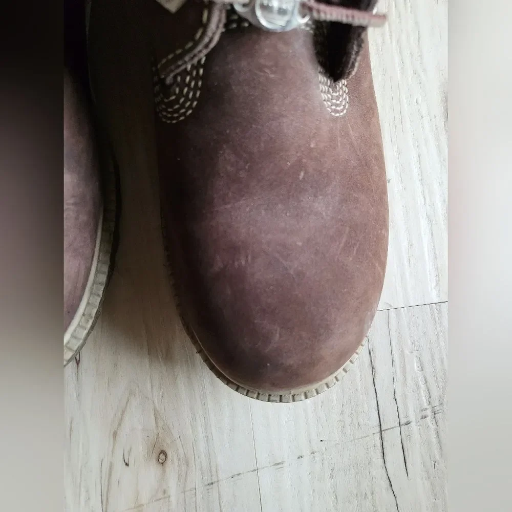 Timberland Chocolate Brown Waterproof Boots Size 8.5M Women